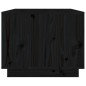 vidaXL Mesa de centro madera maciza de pino negro 80x50x40 cm