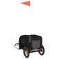 vidaXL Remolque de bicicleta mascotas hierro tela Oxford negro vidaXL Remolque de bicicleta mascotas hierro tela Oxford negro