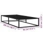 vidaXL Estructura de cama de metal negra 90x200 cm vidaXL Estructura de cama de metal negra 90x200 cm