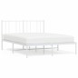vidaXL Estructura de cama de metal con cabecero blanca 120x200 cm vidaXL Estructura de cama de metal con cabecero blanca 120x200 cm