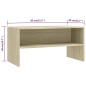 vidaXL Mueble de TV madera contrachapada roble Sonoma 80x40x40cm vidaXL Mueble de TV madera contrachapada roble Sonoma 80x40x40cm