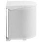 vidaXL Papelera de cocina empotrada plástico 12 L