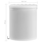 vidaXL Papelera de cocina empotrada plástico 12 L