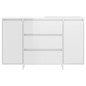 vidaXL Aparador con 3 cajones contrachapado blanco brillo 120x41x75 cm vidaXL Aparador con 3 cajones contrachapado blanco brillo 120x41x75 cm