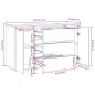 vidaXL Aparador con 3 cajones contrachapado blanco brillo 120x41x75 cm vidaXL Aparador con 3 cajones contrachapado blanco brillo 120x41x75 cm