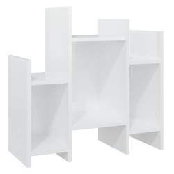 vidaXL Armario auxiliar madera contrachapada blanco brillo 60x26x60 cm