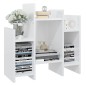 vidaXL Armario auxiliar madera contrachapada blanco brillo 60x26x60 cm vidaXL Armario auxiliar madera contrachapada blanco brillo 60x26x60 cm