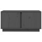 vidaXL Mueble de TV madera maciza de pino gris 80x35x40,5 cm