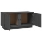 vidaXL Mueble de TV madera maciza de pino gris 80x35x40,5 cm