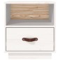 vidaXL Mesitas de noche 2 uds madera maciza pino blanco 40x34x45 cm vidaXL Mesitas de noche 2 uds madera maciza pino blanco 40x34x45 cm