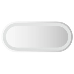vidaXL Espejo de baño LED ovalado 70x30 cm