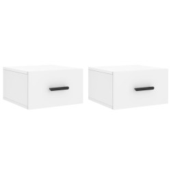 vidaXL Mesitas de noche de pared 2 uds blanco 35x35x20 cm