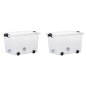 vidaXL Cajas de almacenamiento con tapa 2 unidades transparente 40 L vidaXL Cajas de almacenamiento con tapa 2 unidades transparente 40 L