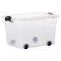 vidaXL Cajas de almacenamiento con tapa 2 unidades transparente 40 L vidaXL Cajas de almacenamiento con tapa 2 unidades transparente 40 L
