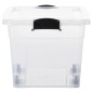 vidaXL Cajas de almacenamiento con tapa 2 unidades transparente 40 L vidaXL Cajas de almacenamiento con tapa 2 unidades transparente 40 L