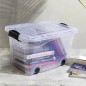 vidaXL Cajas de almacenamiento con tapa 2 unidades transparente 40 L vidaXL Cajas de almacenamiento con tapa 2 unidades transparente 40 L