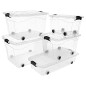 vidaXL Cajas de almacenamiento con tapa 2 unidades transparente 40 L vidaXL Cajas de almacenamiento con tapa 2 unidades transparente 40 L