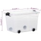 vidaXL Cajas de almacenamiento con tapa 2 unidades transparente 40 L vidaXL Cajas de almacenamiento con tapa 2 unidades transparente 40 L