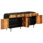 vidaXL Aparador de madera maciza reciclada y metal 140x35x70 cm vidaXL Aparador de madera maciza reciclada y metal 140x35x70 cm