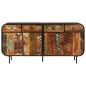 vidaXL Aparador de madera maciza reciclada y metal 140x35x70 cm vidaXL Aparador de madera maciza reciclada y metal 140x35x70 cm