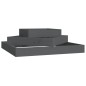 vidaXL Jardinera de madera maciza de pino gris 83x83x27 cm vidaXL Jardinera de madera maciza de pino gris 83x83x27 cm
