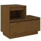 vidaXL Mesita de noche madera maciza de pino marrón miel 60x34x51 cm vidaXL Mesita de noche madera maciza de pino marrón miel 60x34x51 cm