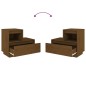 vidaXL Mesita de noche madera maciza de pino marrón miel 60x34x51 cm vidaXL Mesita de noche madera maciza de pino marrón miel 60x34x51 cm