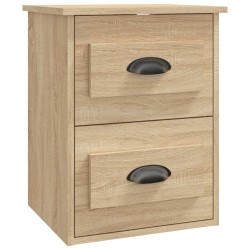 vidaXL Mesita de noche de pared color roble Sonoma 41,5x36x53 cm