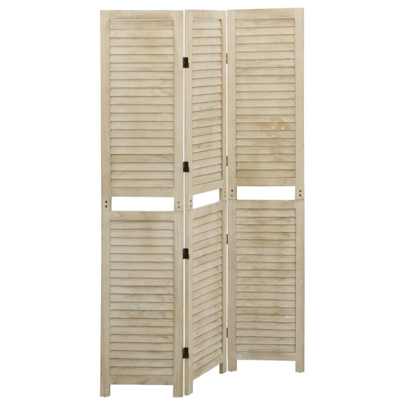 vidaXL Biombo de 3 paneles de madera maciza de paulownia 105x165 cm vidaXL Biombo de 3 paneles de madera maciza de paulownia 105x165 cm