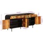 vidaXL Aparador de madera maciza reciclada y metal 140x35x70 cm vidaXL Aparador de madera maciza reciclada y metal 140x35x70 cm
