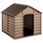 vidaXL Caseta para perros polipropileno marrón 86x84x82 cm vidaXL Caseta para perros polipropileno marrón 86x84x82 cm