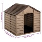 vidaXL Caseta para perros polipropileno marrón 86x84x82 cm vidaXL Caseta para perros polipropileno marrón 86x84x82 cm