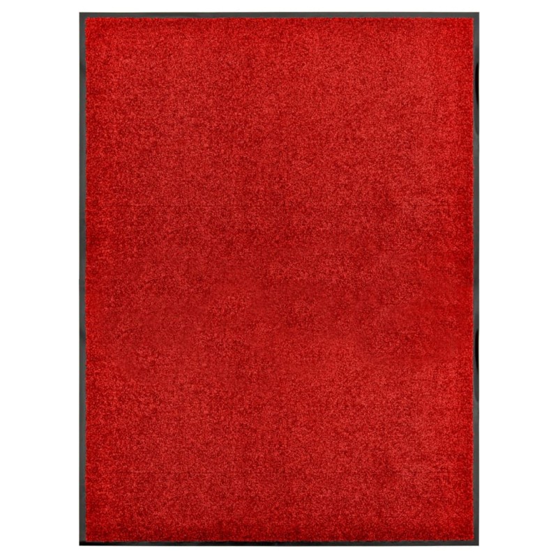 vidaXL Felpudo lavable rojo 90x120 cm vidaXL Felpudo lavable rojo 90x120 cm