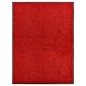 vidaXL Felpudo lavable rojo 90x120 cm vidaXL Felpudo lavable rojo 90x120 cm