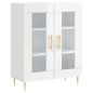vidaXL Aparador de madera contrachapada blanco brillante 69,5x34x90 cm vidaXL Aparador de madera contrachapada blanco brillante 69,5x34x90 cm