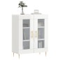 vidaXL Aparador de madera contrachapada blanco brillante 69,5x34x90 cm vidaXL Aparador de madera contrachapada blanco brillante 69,5x34x90 cm