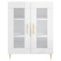 vidaXL Aparador de madera contrachapada blanco brillante 69,5x34x90 cm vidaXL Aparador de madera contrachapada blanco brillante 69,5x34x90 cm