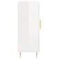 vidaXL Aparador de madera contrachapada blanco brillante 69,5x34x90 cm vidaXL Aparador de madera contrachapada blanco brillante 69,5x34x90 cm