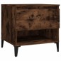 vidaXL Mesa auxiliar madera contrachapada roble ahumado 50x46x50 cm vidaXL Mesa auxiliar madera contrachapada roble ahumado 50x46x50 cm