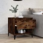 vidaXL Mesa auxiliar madera contrachapada roble ahumado 50x46x50 cm vidaXL Mesa auxiliar madera contrachapada roble ahumado 50x46x50 cm