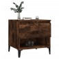 vidaXL Mesa auxiliar madera contrachapada roble ahumado 50x46x50 cm vidaXL Mesa auxiliar madera contrachapada roble ahumado 50x46x50 cm