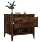 vidaXL Mesa auxiliar madera contrachapada roble ahumado 50x46x50 cm vidaXL Mesa auxiliar madera contrachapada roble ahumado 50x46x50 cm