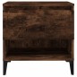 vidaXL Mesa auxiliar madera contrachapada roble ahumado 50x46x50 cm vidaXL Mesa auxiliar madera contrachapada roble ahumado 50x46x50 cm