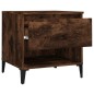vidaXL Mesa auxiliar madera contrachapada roble ahumado 50x46x50 cm vidaXL Mesa auxiliar madera contrachapada roble ahumado 50x46x50 cm