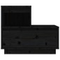 vidaXL Mesita de noche madera maciza de pino negro 60x34x51 cm