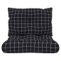 vidaXL Cojines para palés 2 piezas tela Oxford a cuadros negros vidaXL Cojines para palés 2 piezas tela Oxford a cuadros negros