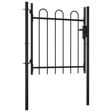 vidaXL Puerta individual para valla con puntas de aro 100x75 cm 