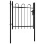 vidaXL Puerta individual para valla con puntas de aro 100x75 cm vidaXL Puerta individual para valla con puntas de aro 100x75 cm