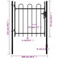 vidaXL Puerta individual para valla con puntas de aro 100x75 cm vidaXL Puerta individual para valla con puntas de aro 100x75 cm