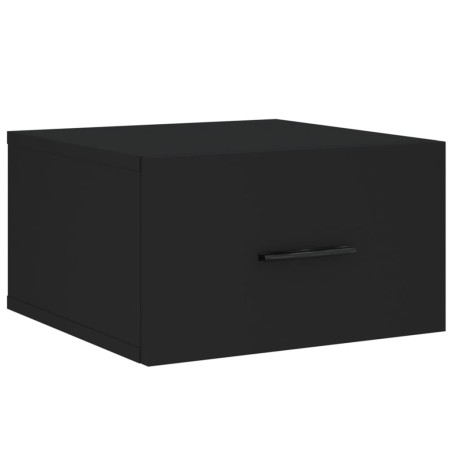 vidaXL Mesita de noche de pared negro 35x35x20 cm